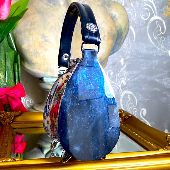 LITTLE EARTH USA PRISTINE Metal Purse Tattoo Art Swarovski Crystals Mini Bag - Picture 8 of 17